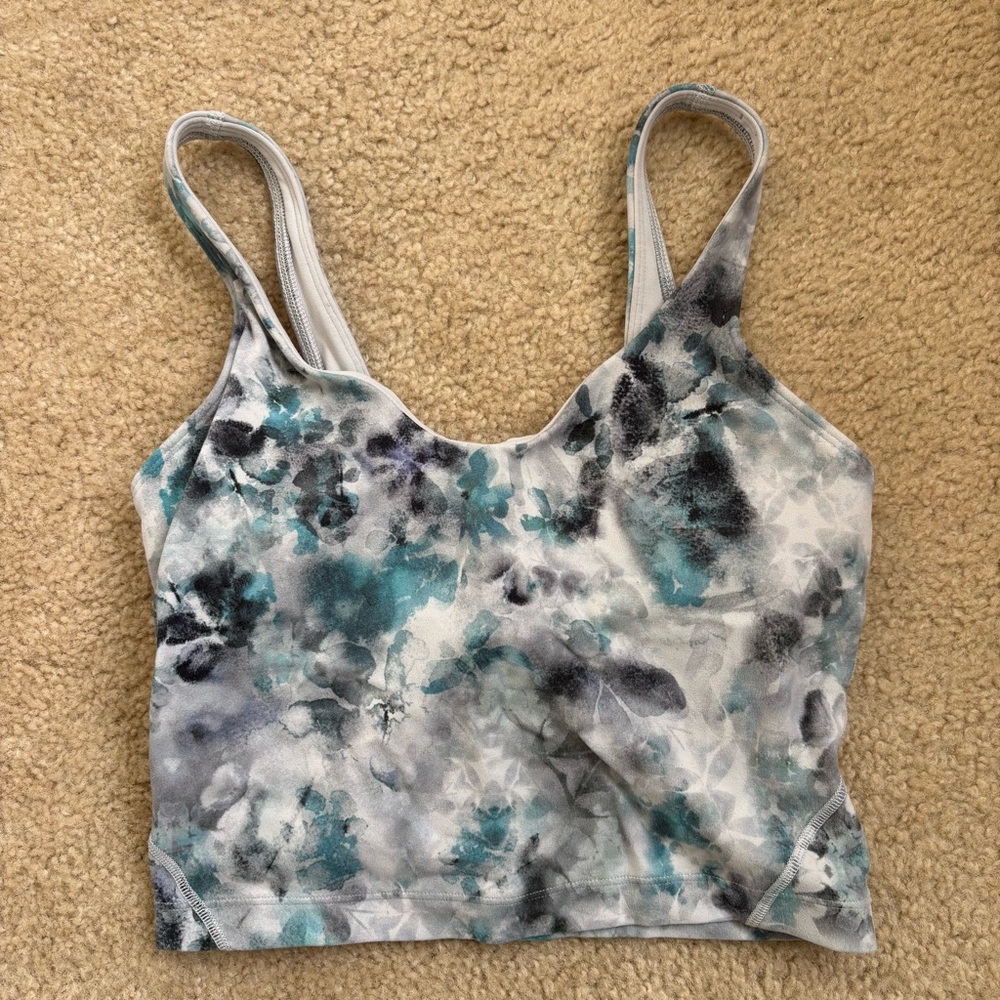 Lululemon Athletica Teal and Gray align tank top